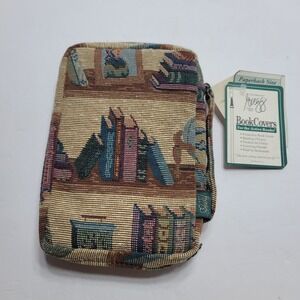 Gregg Vintage Tapestry Paperback Book Cover Library Bookshelf Zippered Pouch